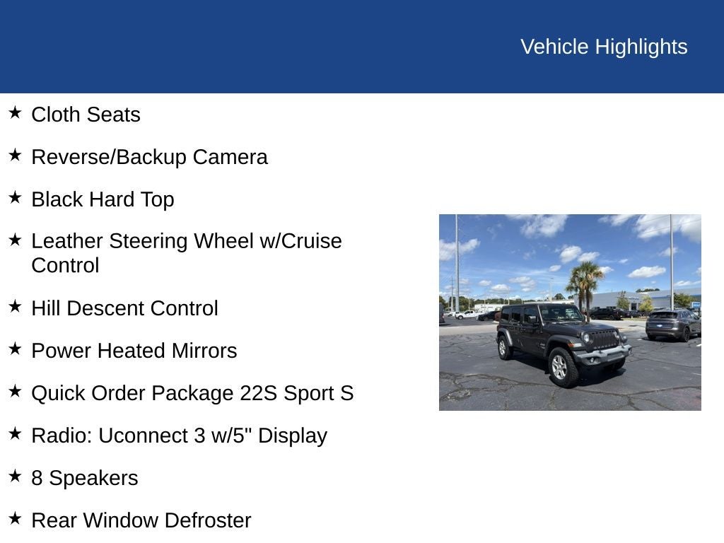 2020 Jeep Wrangler Unlimited Sport S
