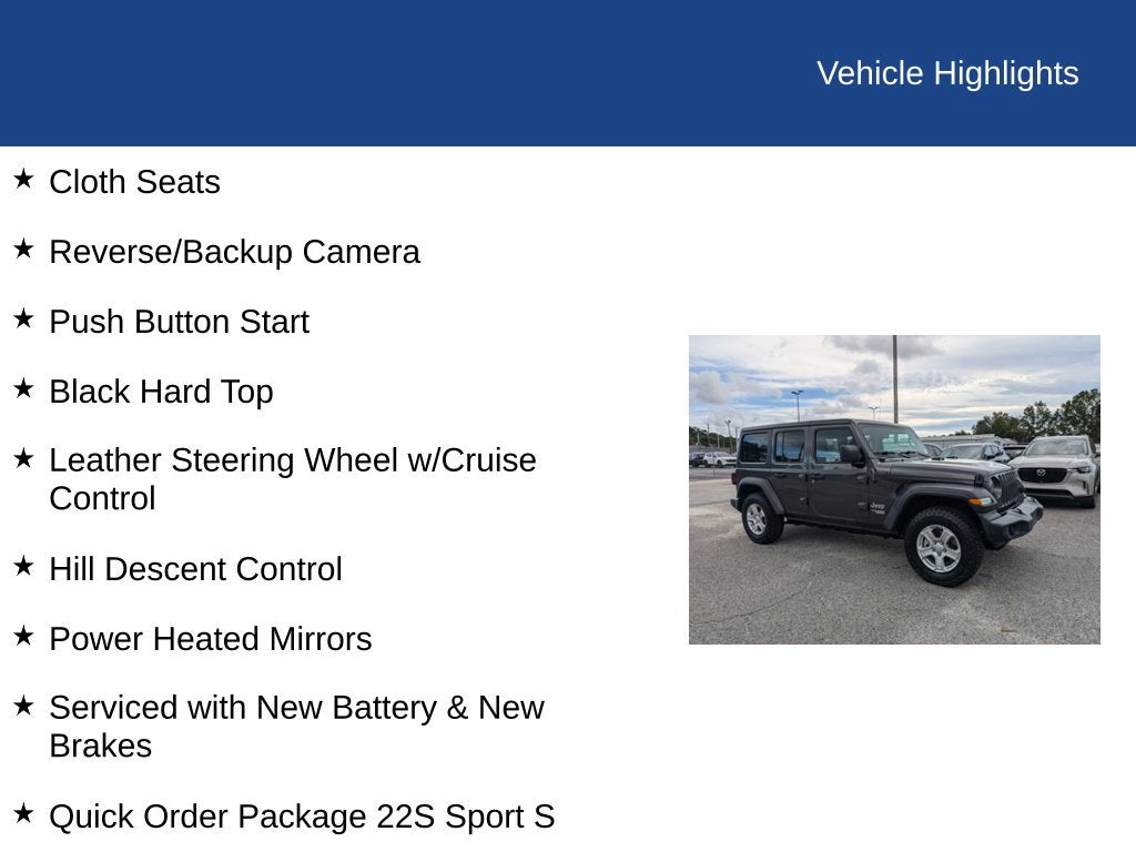 2020 Jeep Wrangler Unlimited Sport S