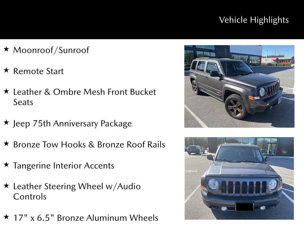 2017 Jeep Patriot 75th Anniversary Edition