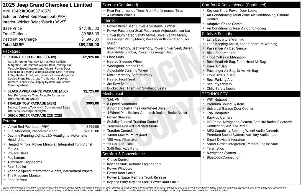 2025 Jeep Grand Cherokee L Limited
