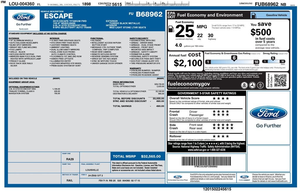 2015 Ford Escape Titanium