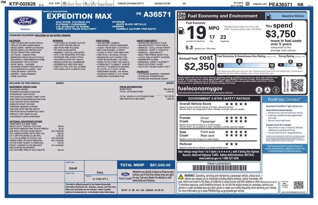 2023 Ford Expedition Max Platinum