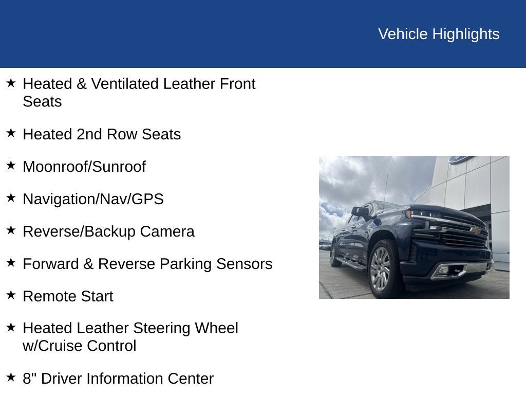 2019 Chevrolet Silverado 1500 High Country