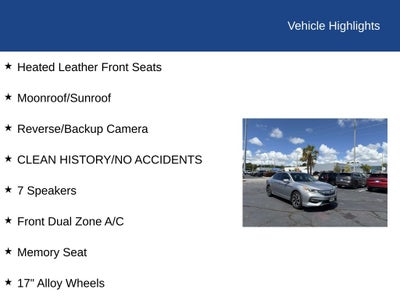 2016 Honda Accord EX-L w/Navigation and Honda Sensing
