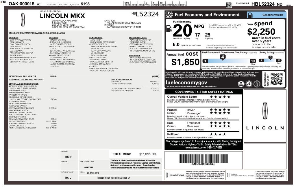 2017 Lincoln MKX Reserve