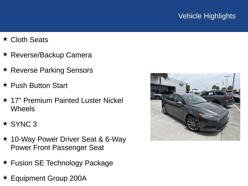 2017 Ford Fusion SE