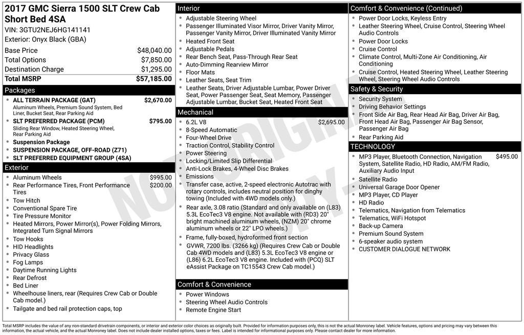 2017 GMC Sierra 1500 SLT