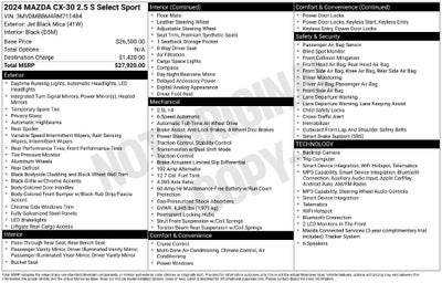 2024 Mazda Mazda CX-30 2.5 S Select Sport