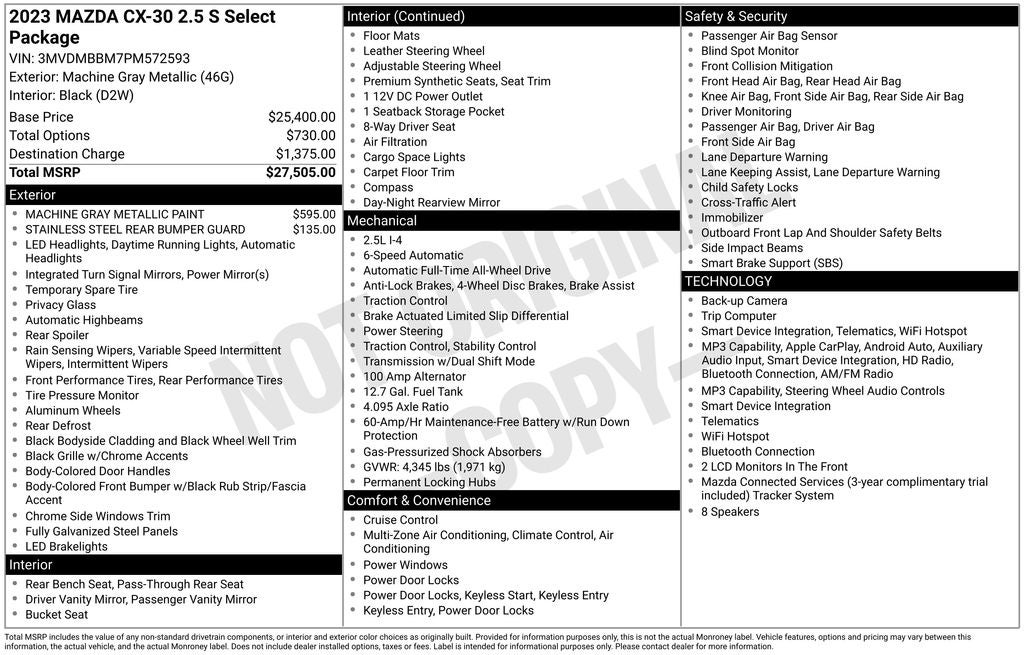2023 Mazda Mazda CX-30 2.5 S Select Package