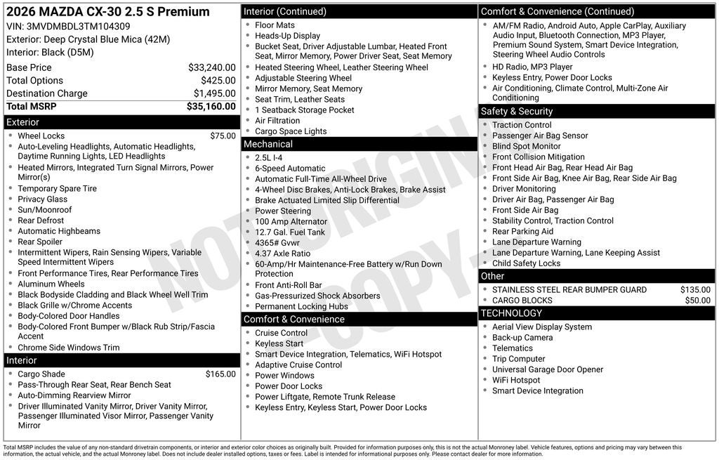 2026 Mazda Mazda CX-30 Premium
