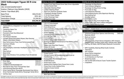 2023 Volkswagen Tiguan 2.0T SE R-Line Black