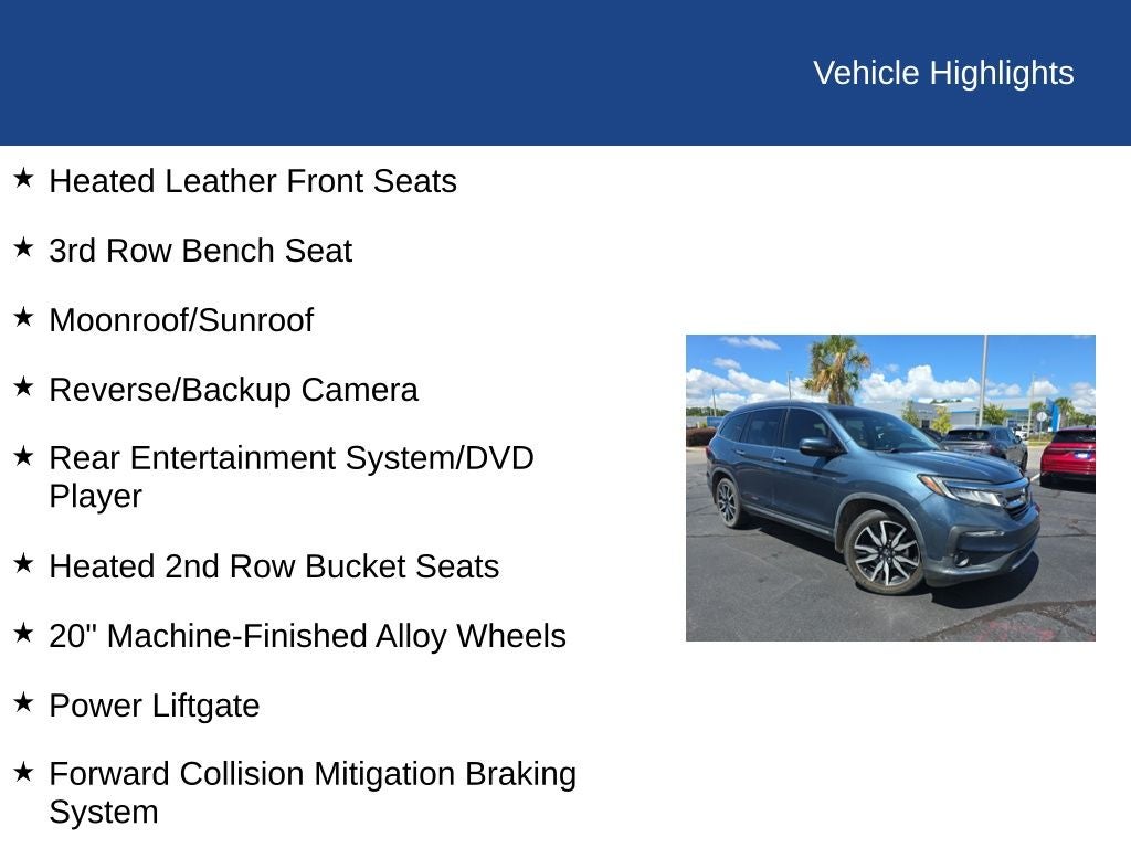 2021 Honda Pilot Touring 7 Passenger