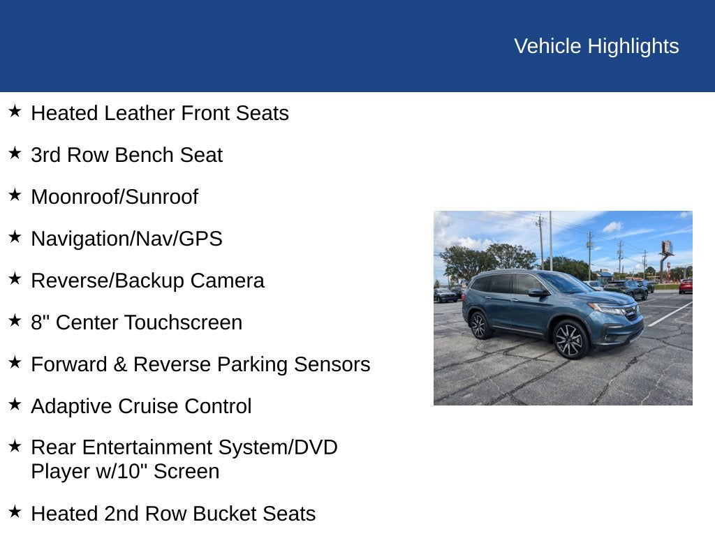 2021 Honda Pilot Touring 7 Passenger