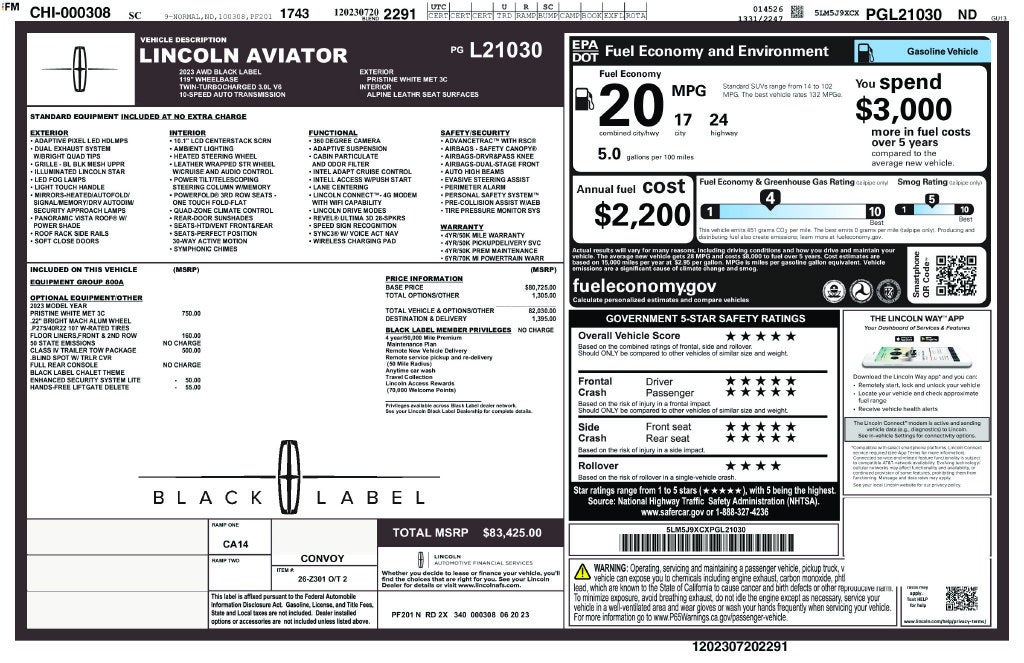 2023 Lincoln Aviator Black Label