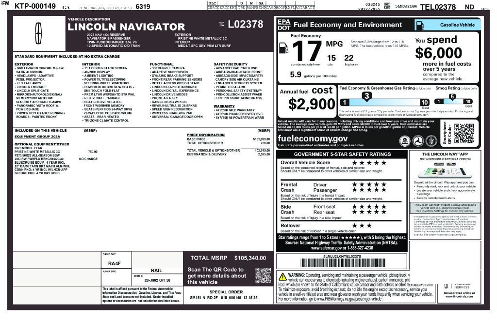 2026 Lincoln Navigator Reserve