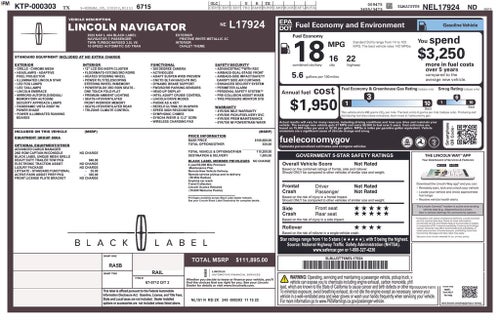 2022 Lincoln Navigator L Black Label