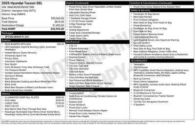 2025 Hyundai Tucson SEL