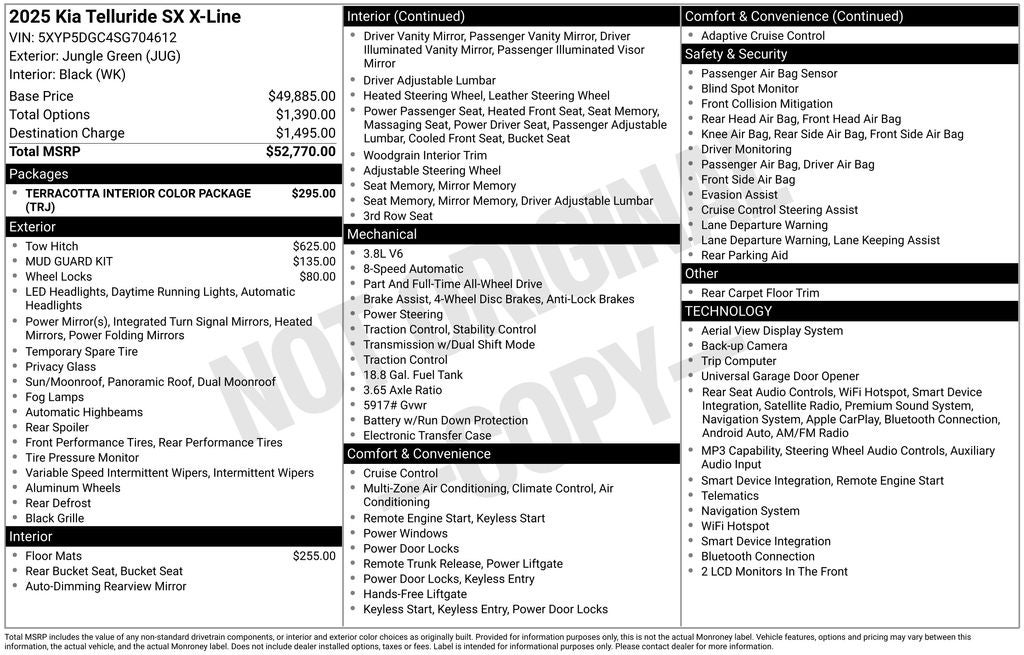 2025 Kia Telluride SX X-Line