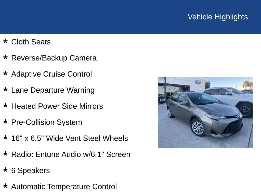 2017 Toyota Corolla LE