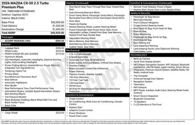 2026 Mazda Mazda CX-50 2.5 Turbo Premium Plus
