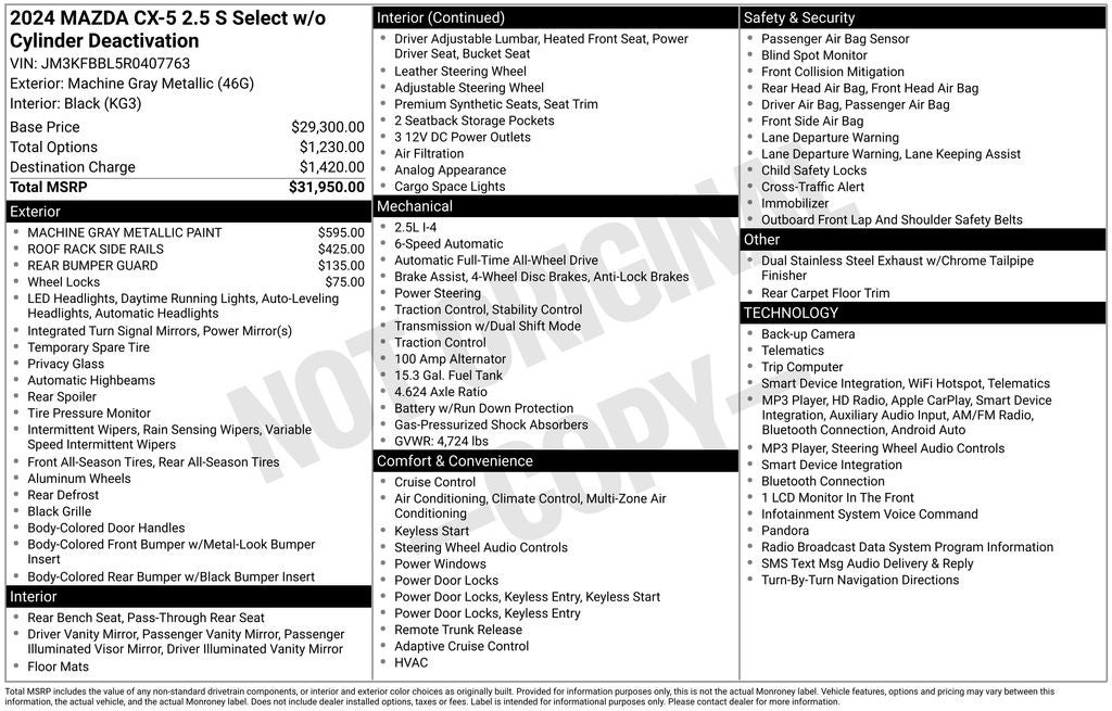 2024 Mazda Mazda CX-5 2.5 S Select Package