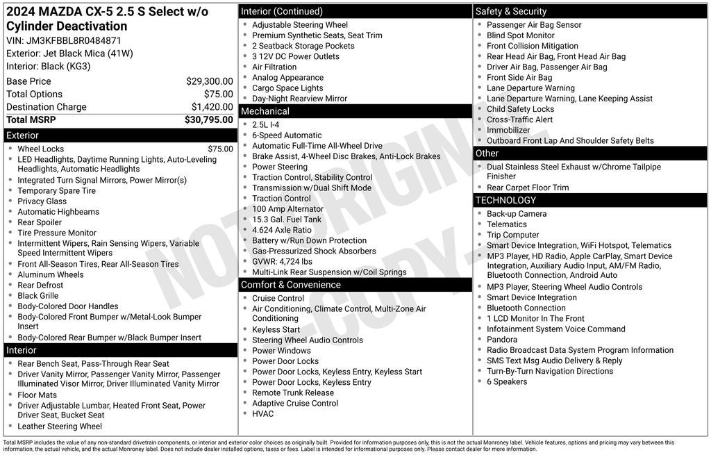2024 Mazda Mazda CX-5 2.5 S Select Package