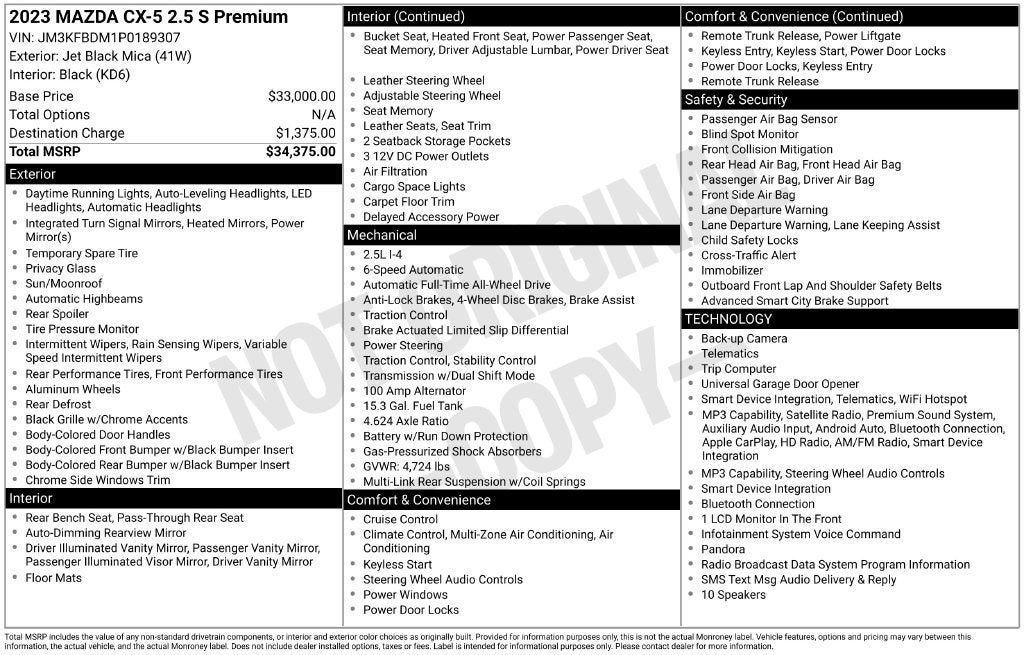 2023 Mazda Mazda CX-5 2.5 S Premium Package