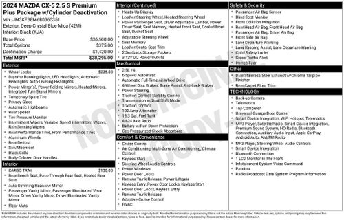 2024 Mazda Mazda CX-5 2.5 S Premium Plus Package