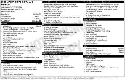 2026 Mazda Mazda CX-70 3.3 Turbo S Premium