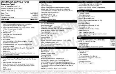 2026 Mazda Mazda CX-90 3.3 Turbo Premium