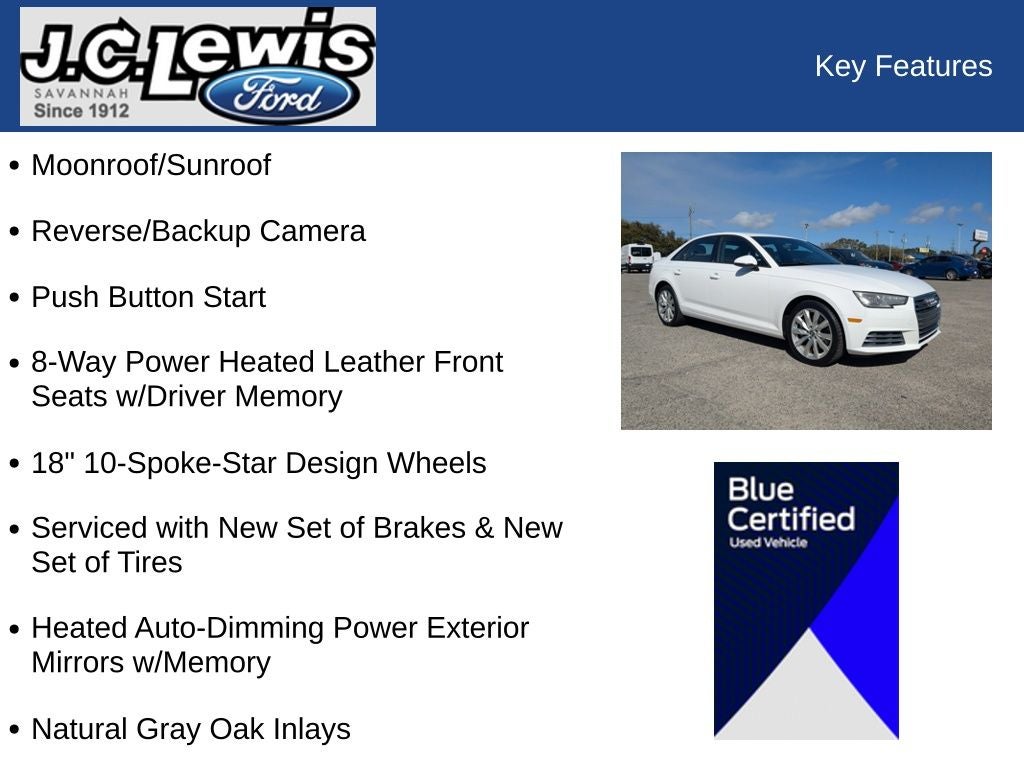 2017 Audi A4 2.0T Premium quattro