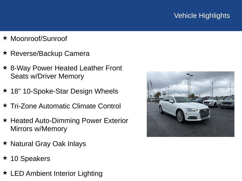 2017 Audi A4 2.0T Premium quattro