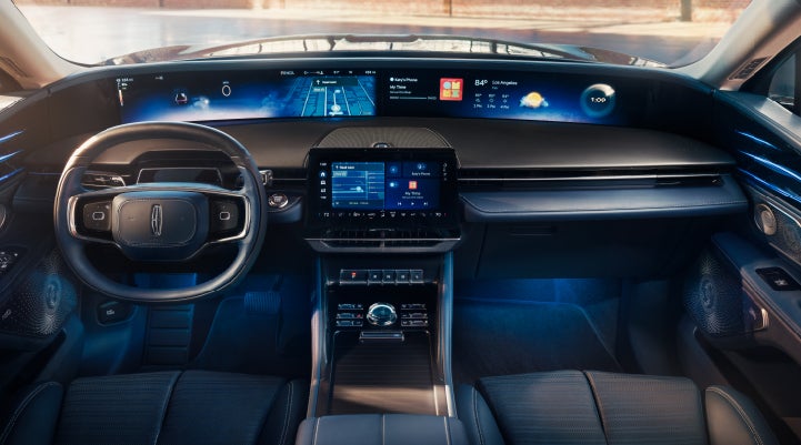 A large panoramic display is shown on the dashboard of a 2025 Lincoln Nautilus® SUV | J.C. Lewis Lincoln in Savannah GA
