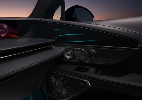 Selectable ambient lighting glows in the passenger door panel. | J.C. Lewis Lincoln in Savannah GA