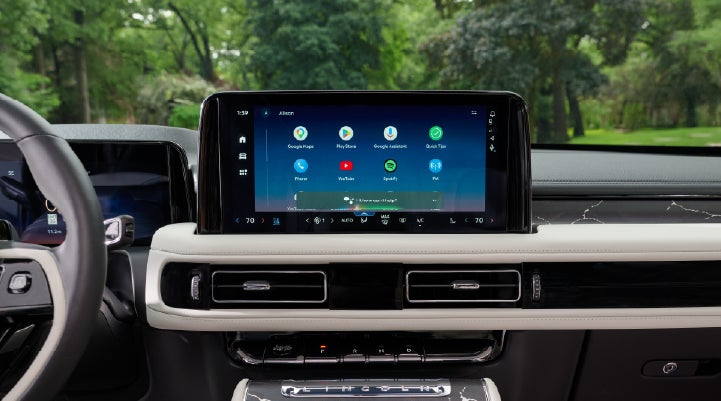 The center touchscreen inside a 2027 Lincoln Aviator® Black Label™ SUV | J.C. Lewis Lincoln in Savannah GA