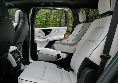 A side view of the second row with captain’s chairs in a 2027 Lincoln Aviator® Black Label™ SUV. | J.C. Lewis Lincoln in Savannah GA